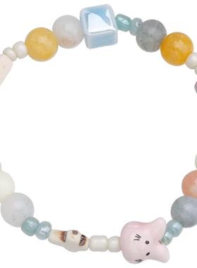 多巴胺陶瓷卡通串珠手链可爱百搭