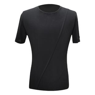 【HCdance皇朝舞服】几何线条拼接拉丁舞上衣男练功服短袖MA5028