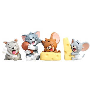 迷你猫和老鼠手办 奶酪芝士汤姆猫与杰瑞桌面蛋糕装饰车载小摆件
