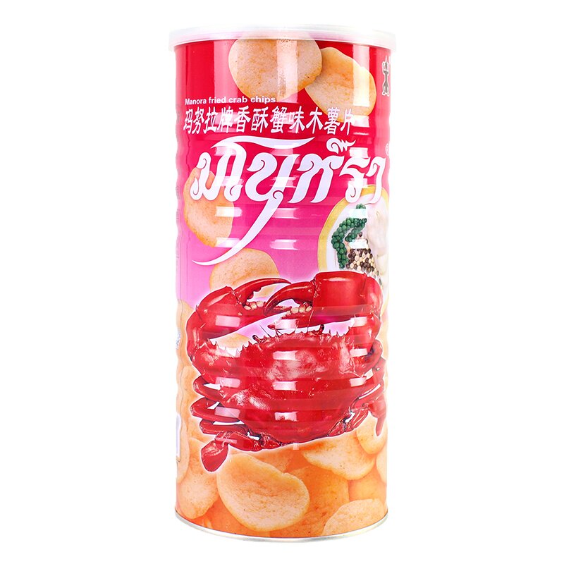 泰国进口零食 MANORA玛努拉蟹片90g 办公室休闲膨化零食品薯片