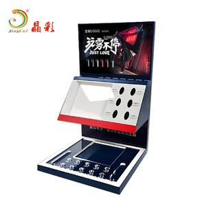 定制亚克力雾化器展示架双层试吸台高透明商场电子产品陈列柜加工