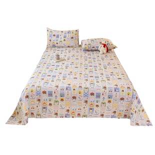 卡通a类双层纱床单单件学生宿舍单双人被单枕套三件套非全棉纯棉3