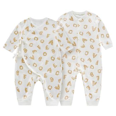 拉比婴儿纯棉新生儿连体衣