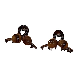 2026新款琥珀色樱桃小抓夹公主头刘海夹发夹碎发夹子鲨鱼夹发饰女