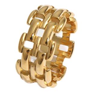 WEARRING 表带链条戒指镂空钛钢材质简约时尚百搭日常高级感ins