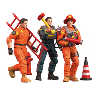 中国消防员模型手办人偶灭火救援队儿童玩具战士男孩生日礼物新年