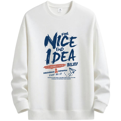 NASA卫衣男秋冬季新款圆领上衣男生宽松青少年潮牌套头长袖打底衫