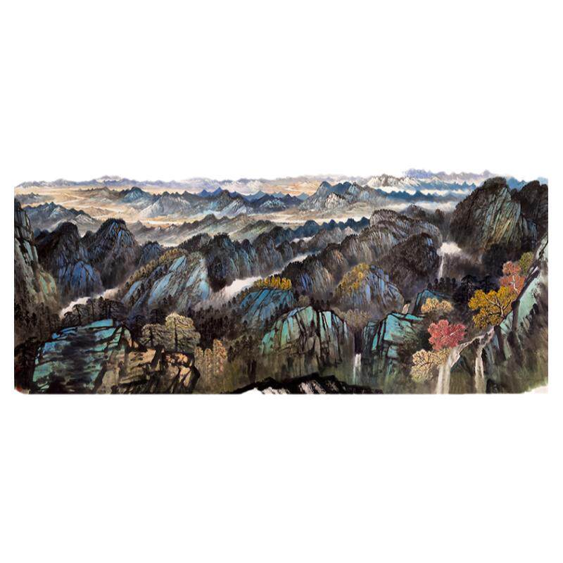 装饰画餐厅沙发背景大好河山国画