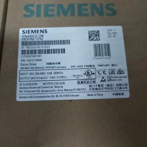 议价6SL32105FE120UF0西门子V90驱动器2千瓦6SL3210-5FE12-0UF0/O