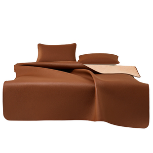 塔山牛皮凉席头层水牛皮纯真皮席子皮凉席床垫高端软席三件套加厚