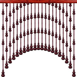 桃木葫芦门帘水晶珠帘玄关隔断免打孔垭口卫生间卧室门对门半挂帘