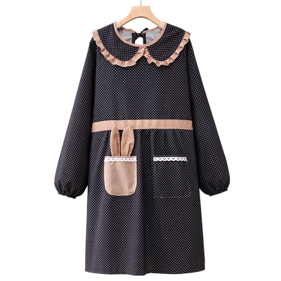 长袖围裙家用厨房纯棉罩衣