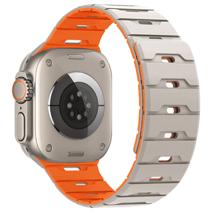 适用i苹果手表表带磁吸s11运动iwatch表带硅胶applewatch表带ultra3高级se3女生创意s10代9/8/7/6/5智能46mm1