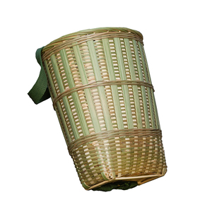 农村手工竹编背篼背篓竹背筐夹背儿童成人家用收纳筐采茶篓花篓