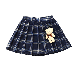 女童半身裙百褶裙春秋夏装泰国泰式儿童短裙学院风小女孩宝宝裙子