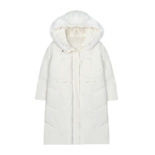 梵朵大码女装14935冬季新款时尚高级长款棉服简约学院风棉衣外套