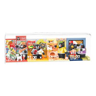 inbrixx积乎积木熊本熊打工人日常正版授权街景颗粒拼插玩具潮玩