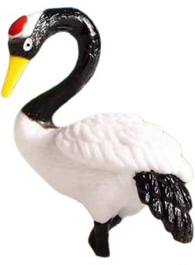 仿真丹顶鹤微景盆景假山造景摆件