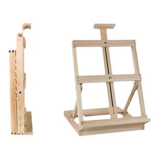 桌面迷你画架美术生专用台式小画架木质可折叠支架式4K8K画板工具套装便携手提素描画架初学者儿童绘画架子