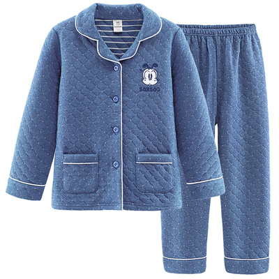巴布豆春秋长袖小孩家居服套装