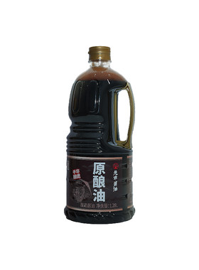 先市酱油特级品质原酿油1.28L非遗古法老字号传统手酿厨房调味品