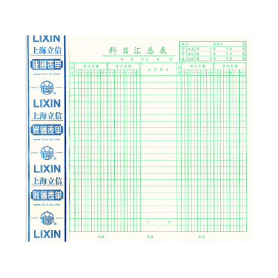 316-20科目汇总表立信
