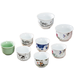 酒杯5折清仓家用白酒老式陶瓷小酒盅1两烈酒单杯主人茶杯库存处理