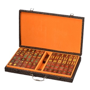 红木麻将大红酸枝实木金丝楠手搓麻将牌高档家用套装高端精品礼盒