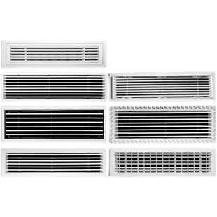 中央空调出风口百叶格栅可调节通风口网罩abs加长风管机面板定制