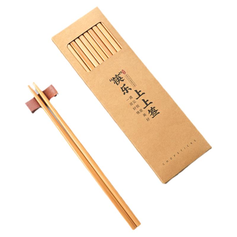 唐宗筷天然楠竹筷子家用高档新款碳化食品级无漆无蜡防霉加粗防滑