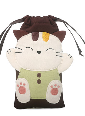 Kine猫棉布卡通可爱苹果手机包袋
