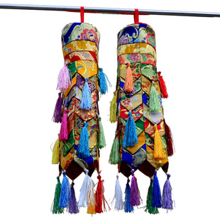 藏族特色佛堂室内装饰供佛用品藏式幢幡胜利幢宝幢宝伞盖小号定做