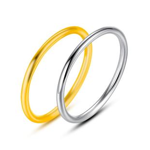 素圈戒指足银999女镀黄金情侣对戒男实心古法磨砂满天星戒子礼物