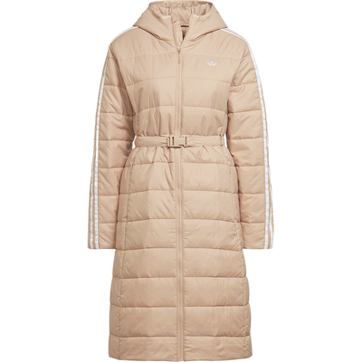 Adidas/阿迪达斯正品三叶草女士经典保暖收腰长款棉服HK5252