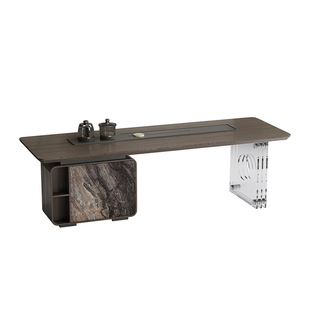 勇心茶桌椅组合高定轻奢办公室冲泡一体会客接待桌椅茶台茶几