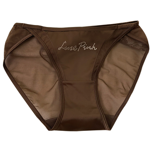 性感缎面网纱内裤女生2026新款无痕低腰高开叉冰丝女士三角裤透明