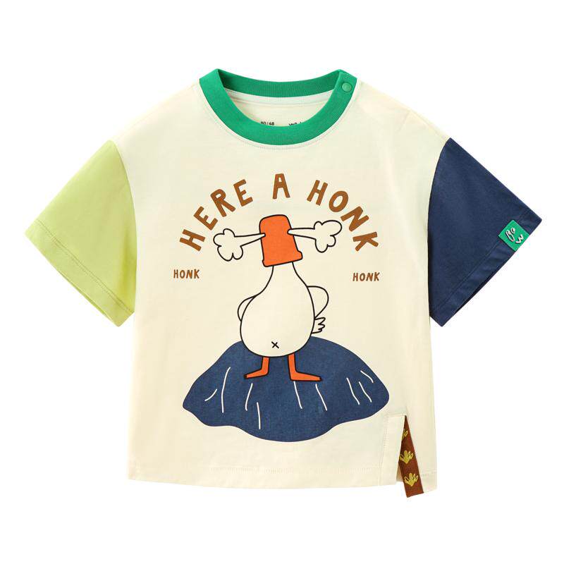 woobaby男童女童短袖t恤夏纯棉宝宝童装婴童男宝婴儿夏装儿童上衣