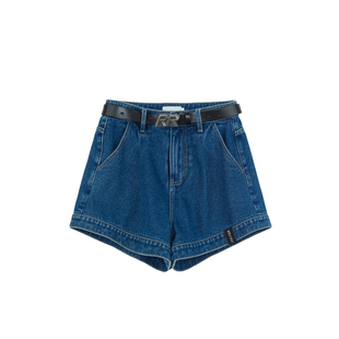 REVAN芮范设计师款复古感高腰A字牛仔短裤RM31307011