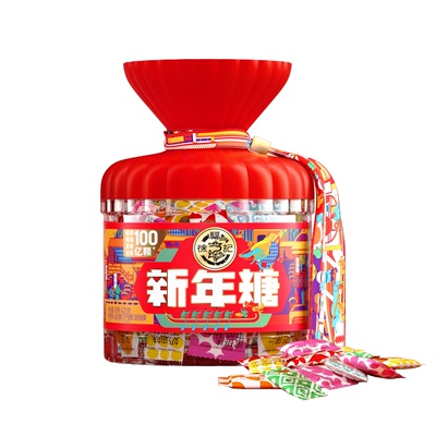 徐福记新年糖桶装420g礼盒装混合多口味糖果结婚喜庆糖过年年货