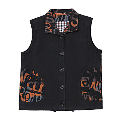 老人马甲休闲女装坎肩牛仔马夹