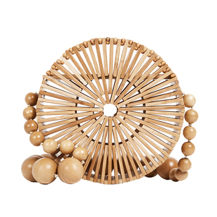 ins超火夏天藤单肩斜跨斜挎竹篮草编包海边度假手提竹编小包包女