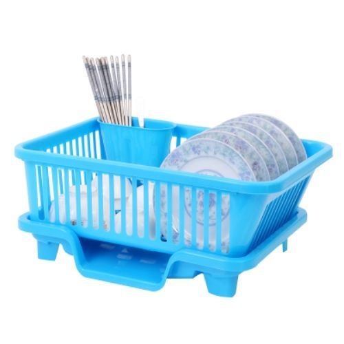 日式加厚塑料厨房家用放碗碟盘子餐具沥水收纳篮水槽边滴水晾碗架