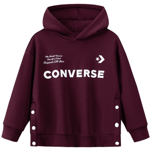 【加绒】匡威儿童卫衣男童圆领长袖2025冬季新款女童保暖上衣潮服