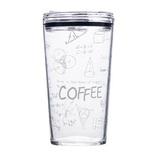 超大容量耐高温玻璃吸管杯女生冰美式咖啡奶茶1000ml透明喝水杯子