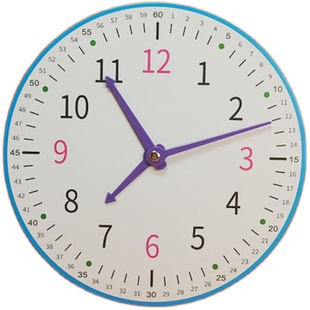 23厘米大号纸板钟面模型二年级数学同步认识钟表学时间一年级时钟