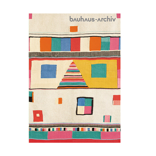 包豪斯彩色拼接几何装饰画芯BAUHAUS海报背景墙贴复古自粘贴纸画