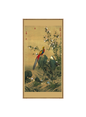 新中式风玄关卧室床头餐厅人物画
