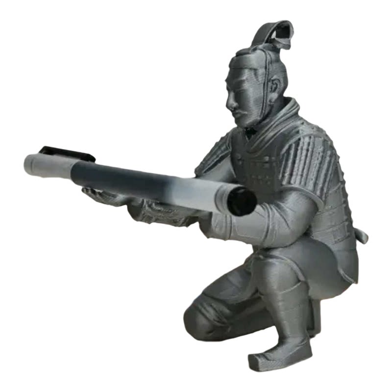 网红陛下请用笔兵马俑笔架摆件3D打印玩具学生文具收纳创意礼物