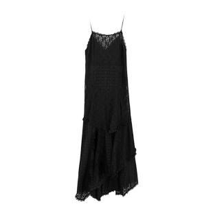 戚薇同款 SLY 春季甜美日系不规则蕾丝叠穿吊带裙女030HSZ33-1750