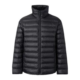 回力黑色男士羽绒服男冬季鸭绒轻薄款冲锋衣内胆青少年排骨棉服Y